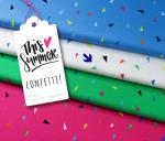 RESTSTÜCK 1,70m !!! - Bio Sweat Confetti - weiß - This Summer - Hamburger Liebe